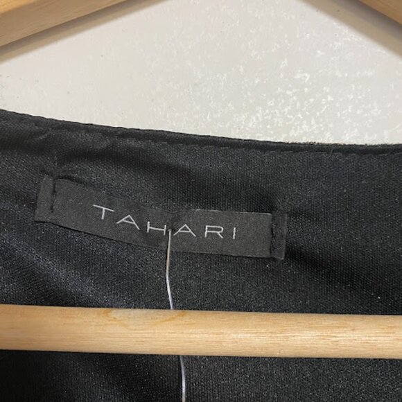 Tahari Metallic Bronze Long-sleeve Women's Ruched Mini Dress Size S NWT - Picture 11 of 12